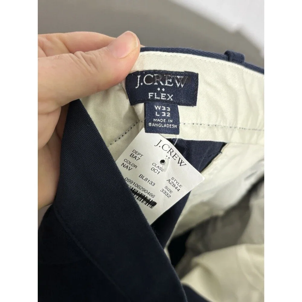 J.Crew Chino Pants Mens 33 32 Blue Navy Athletic Slim Fit New Preppy Office